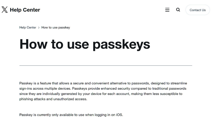 西湖苹果维修店铺分享iOS用户如何通过通行密钥(Passkey)登录 